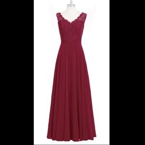 Azazie Cheryl Burgundy Bridesmaid Dress A8